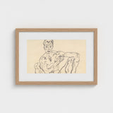 Nude Self Portrait - Egon Schiele Fine Art Print / Canvas Schiele’s, Self-portrait Hisses, Prints
