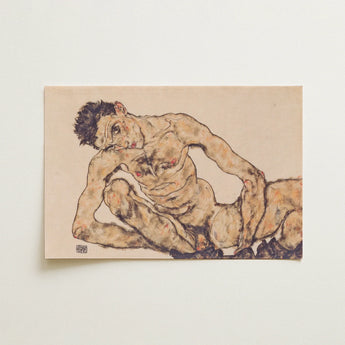 Nude Self Portrait - Egon Schiele Fine Art Print / Canvas, 18x12’’ / 46x31cm / Unframed / no Border, Posters Prints & Visual Artwork, Toby