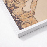 Nude Self Portrait - Egon Schiele Fine Art Print / Canvas Framed Artwork Figure Earthy Tones Schiele’s, Self-portrait, Prints