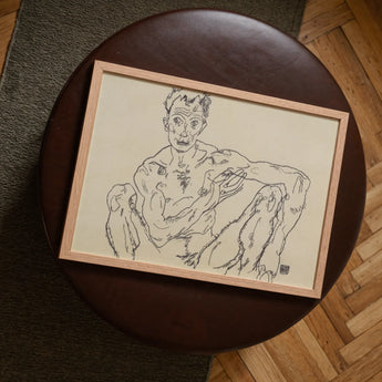 Nude Self Portrait - Egon Schiele Fine Art Print / Canvas, Egon Schiele’s Nude, Nude Self-portrait Hisses, Fine Art Print