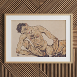 Nude Self Portrait - Egon Schiele Fine Art Print / Canvas, Egon Schiele’s Nude, Nude Self-portrait, Fine Art Print