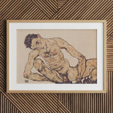 Nude Self Portrait - Egon Schiele Fine Art Print / Canvas Wooden Framed Artwork Male Figure Dark Hair Schiele’s, Self-portrait, Prints