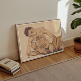 Autoportrait nu - Tirage d’art d’Egon Schiele / Toile, Posters Prints & Visual Artwork, Toby Leon