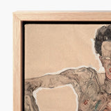 Nude Self-portrait Grimacing - Egon Schiele Art Print / Canvas Framed Schiele’s ?The Woman Red, Austrian Winter Prints