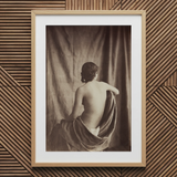 Nude Study - Jean Louis Marie Eugene Durieu Kunstdruck / Leinwand, 20x30’’ / 51x76cm / Naturrahmen / Passepartout, Poster Drucke & Visual