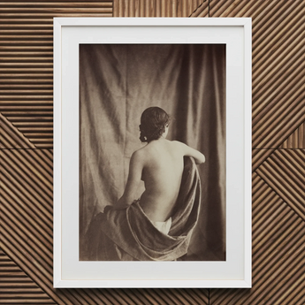 Nude Study - Jean Louis Marie Eugene Durieu Kunstdruck / Leinwand, 20x30’’ / 51x76cm / Weißer Rahmen / Passepartout, Poster Drucke & Visual