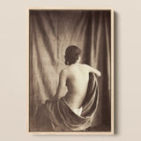 Nude Study - Jean Louis Marie Eugene Durieu Art Print / Canvas, 12x18’’ / 31x46cm / Natural Frame, Posters Prints & Visual Artwork, Toby