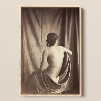 Nude Study - Jean Louis Marie Eugene Durieu Art Print / Canvas, 12x18’’ / 31x46cm / Natural Frame, Posters Prints & Visual Artwork, Toby
