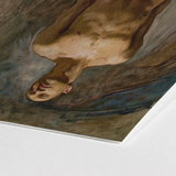 Nude Study of Thomas e Mckeller - John Singer Sargent Art Print / Canvas Reproduction Classical Painting Figure Pale Skin Dark Kneels,