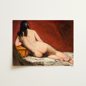 Nude Study of a Reclining Woman - William Etty Art Print / Canvas, 16x12’’ / 41x31cm / Unframed / no Border, Posters Prints & Visual