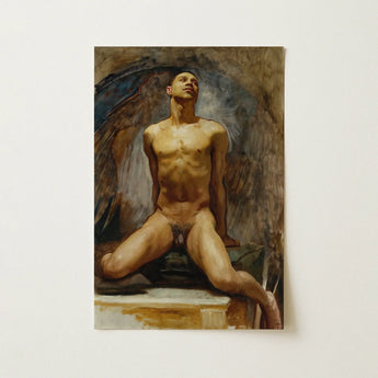 Nude Study of Thomas e Mckeller - Lámina artística de John Singer Sargent / Lienzo, 12x18’’ / 31x46cm / Sin marco / sin borde, Pósters Impresiones y arte visual
