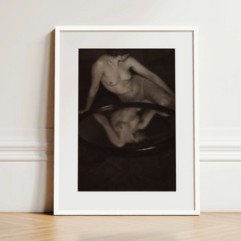Nude Woman with Mirror - Clarence H. White Art Print / Canvas, 12x16’’ / 31x41cm / Frame / Matboard, Posters Prints & Visual Artwork, Toby