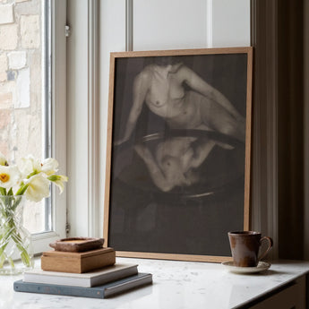 Donna nuda con specchio - stampa d'arte di Clarence H. White / Tela, poster stampe e arte visiva, Toby Leon