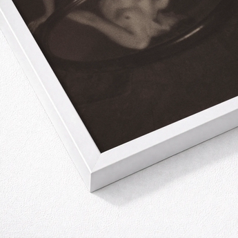 Nude Woman with Mirror - Clarence H. White Art Print / Canvas Framed Sepia-toned Depiction Figure Ornate 20th-century Photography, Early,