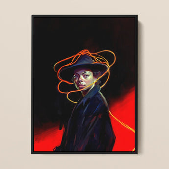 Nyx - Gay Witch Art Print / Canvas, 12x16’’ / 31x41cm / Black Frame, Posters Prints & Visual Artwork, Toby Leon