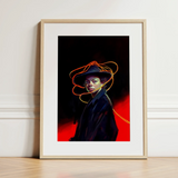 Nyx - Gay Witch Art Print / Canvas, 12x16’’ / 31x41cm / Natural Frame / Matboard, Posters Prints & Visual Artwork, Toby Leon