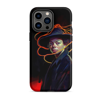 Nyx - Gay Witch Phone Case Iphone 14 Pro Max / Matte Black Phone Case Portrait Gay Witch, Modern Surrealism, Nyx, the Goddess