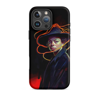 Nyx - Gay Witch Phone Case Iphone 16 Pro Max / Matte Phone Case Portrait Gay Witch, Modern Surrealism, Nyx, the Goddess