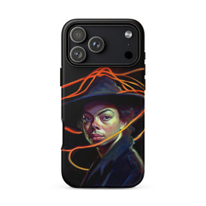 Nyx - Gay Witch Phone Case Iphone 17 Pro Max / Matte Black Phone Case Colorful Abstract Design Witch-like Figure Gay Witch, Modern