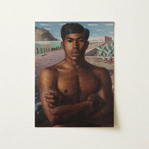 O Mestico - Candido Portinari Brazilian Art Print / Canvas Rectangular Framed Painting Shirtless Man Dark Skin Short Portinari’s, Identity