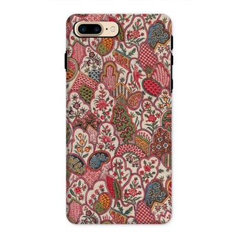 Oberkampf & Cie. Floral Fabric Art Phone Case Iphone 8 Plus / Matte Colorful Floral Patterned Phone Case Intricate Designs Shapes Sartorial