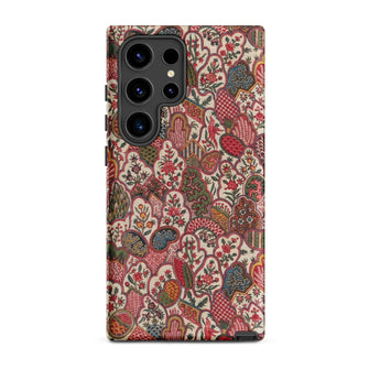 Oberkampf & Cie. Floral Fabric Art Phone Case Samsung Galaxy S24 Ultra / Matte Vibrant Intricately Patterned Phone Case Dense Floral Fruit