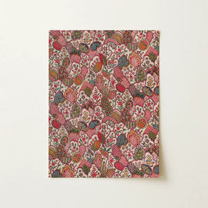 Oberkampf & Cie Floral Pattern Fabric Art Print / Canvas Rectangular Piece Intricately Patterned Fabric Dense Whimsical Design Ancien