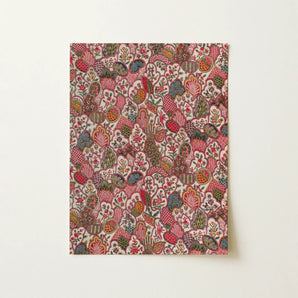 Oberkampf & Cie Floral Pattern Fabric Art Print / Canvas Rectangular Piece Intricately Patterned Dense Whimsical Design Ancien Régime,