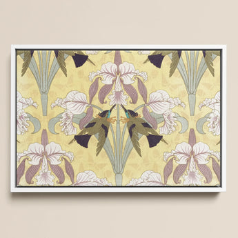 Oiseaux-mouches et Orchidées - Maurice Pillard Verneuil Print / Canvas, 18x12’’ / 46x31cm / White Frame, Posters Prints & Visual Artwork,