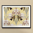 Oiseaux-mouches et Orchidées - Maurice Pillard Verneuil Print, Framed Art Print Symmetrical Floral Pattern Orchids Leaves