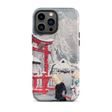 Okabe in Snow - Hiroaki Takahashi Phone Case Iphone 13 Pro Max / Matte Japanese Art Phone Case Hiroaki Takahashi, Silken Threads