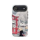 Okabe in Snow - Hiroaki Takahashi Phone Case Iphone 17 Air / Matte Red Black Phone Case Japanese Torii Gate Design Hiroaki Takahashi,