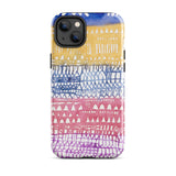Old City - Paul Klee Phone Case Iphone 14 Plus / Gloss Vibrant Watercolor Phone Case Horizontal Bands Blue Yellow Paul Klee Iphone Case,