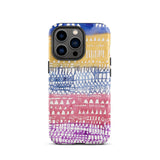 Old City - Paul Klee Phone Case Iphone 13 Pro / Matte Vibrant Watercolor-patterned Phone Case Horizontal Bands Blue Yellow Paul Klee Iphone
