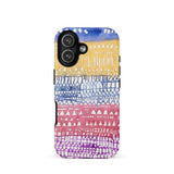 Old City - Paul Klee Phone Case Iphone 17 / Matte Vibrant Watercolor-patterned Phone Case Horizontal Bands Blue Yellow Paul Klee Iphone
