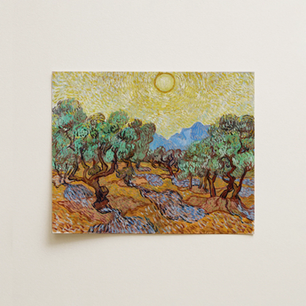 Reproduction Vincent Van Gogh’s ?Olive Trees” Painting Yellow Gogh, Sun-drenched Provençal Groves, Post-impressionist Print