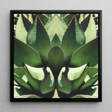Open Wide - Succulent Agave Op Art Print / Canvas, Agave’s Kaleidoscopic Allure, Verdant Vision Quest, Botanical Phantasmagoria