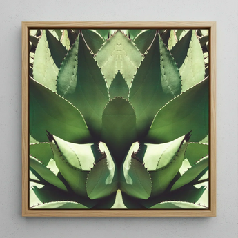 Open Wide - Succulent Agave Op Art Print / Canvas, Agave’s Kaleidoscopic Allure, Verdant Vision Quest, Botanical Phantasmagoria