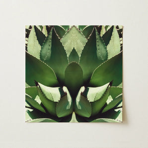 Open Wide - Succulent Agave Op Art Print / Canvas, Agave’s Kaleidoscopic Allure, Verdant Vision Quest, Botanical Phantasmagoria