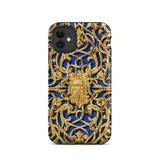 Open-work Panel - Matthew Digby Wyatt Phone Case Iphone 11 / Matte Ornate Gold Blue Phone Case Matthew Digby Wyatt, Open-work Panel, Wyatt’s