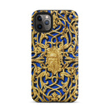 Open-work Panel - Matthew Digby Wyatt Phone Case Iphone 11 Pro Max / Matte Blue Gold Patterned, Wyatt’s Mobile Cases
