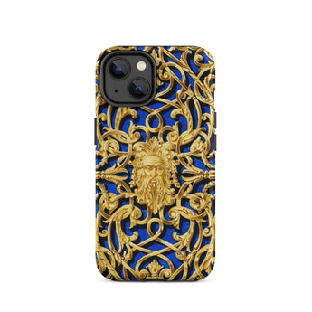 Open-work Panel - Matthew Digby Wyatt Phone Case Iphone 14 / Matte Blue Gold Ornate Phone Case Matthew Digby Wyatt, Open-work Panel, Wyatt’s