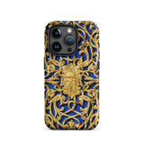 Open-work Panel - Matthew Digby Wyatt Phone Case Iphone 15 Pro / Matte Blue Gold Ornate Phone Case Matthew Digby Wyatt, Open-work Panel,