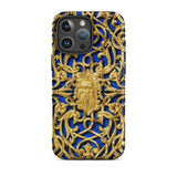 Open-work Panel - Matthew Digby Wyatt Phone Case Iphone 16 Pro Max / Matte Ornate Gold Blue Phone Case Matthew Digby Wyatt, Open-work