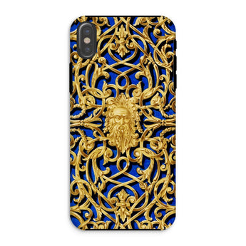Open-work Panel - Matthew Digby Wyatt Phone Case Iphone Xs / Matte Ornate Gold-colored Phone Case Intricate Filigree Patterns Blue Matthew