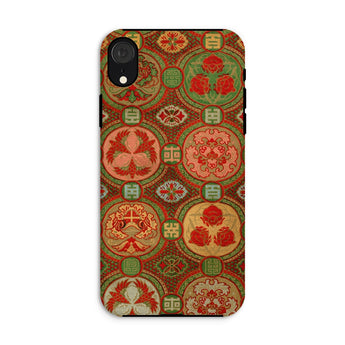 Ornamental Fan Pattern - G.a. Audsley Phone Case Iphone Xr / Matte Ornate Vintage-style Circular Medallions Red, Victorian Textile Art,
