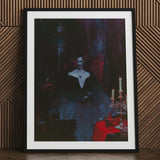 Orpheus - Gay Vampire Art Print / Canvas Black-framed Gothic-style Portrait Figure Elegant Dark, Gothic Opulence, Queer Decadence Prints
