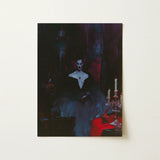 Orpheus - Gay Vampire Art Print / Canvas Darkly Lit Portrait Woman Elegant Black Gown, Gothic Opulence, Queer Decadence Prints