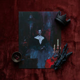 Orpheus - Gay Vampire Art Print / Canvas Darkly Themed Portrait Print Gothic Figure Black Attire Gay Vampire Art, Opulence, Queer Decadence