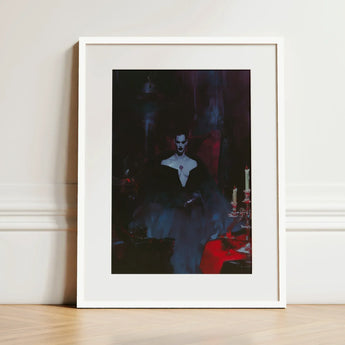 Orpheus - Gay Vampire Art Print / Canvas Framed Gothic Figure Dark Attire Moody, Opulence, Queer Decadence Prints